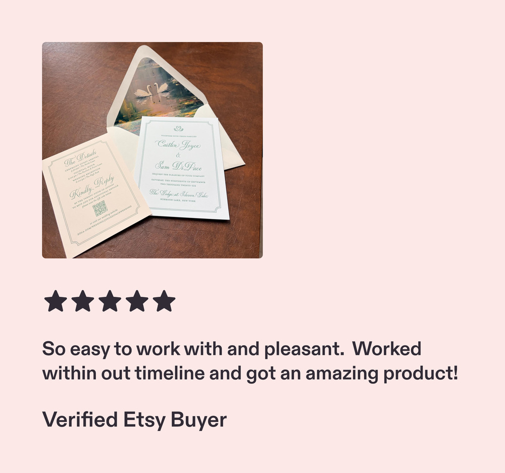 Five star review: So easy to work with and pleasant, worked within our timeline.